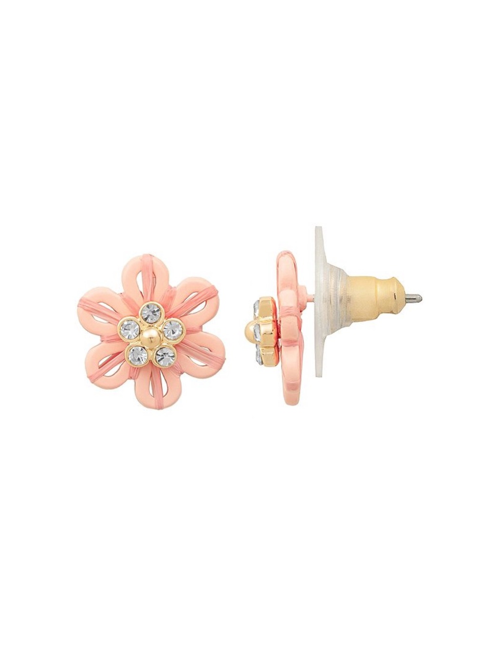 NEW Floral Rhinestone Stud Earrings